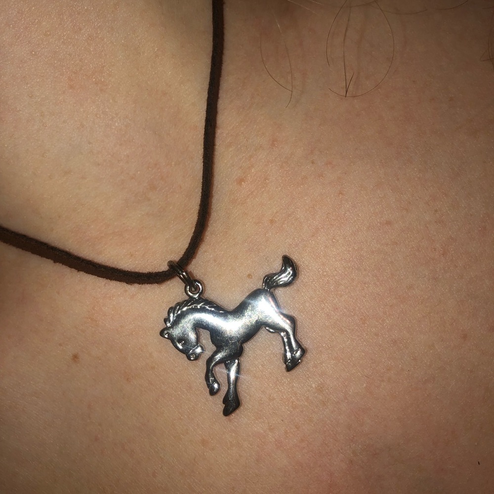Lia Sophia silver horse necklace